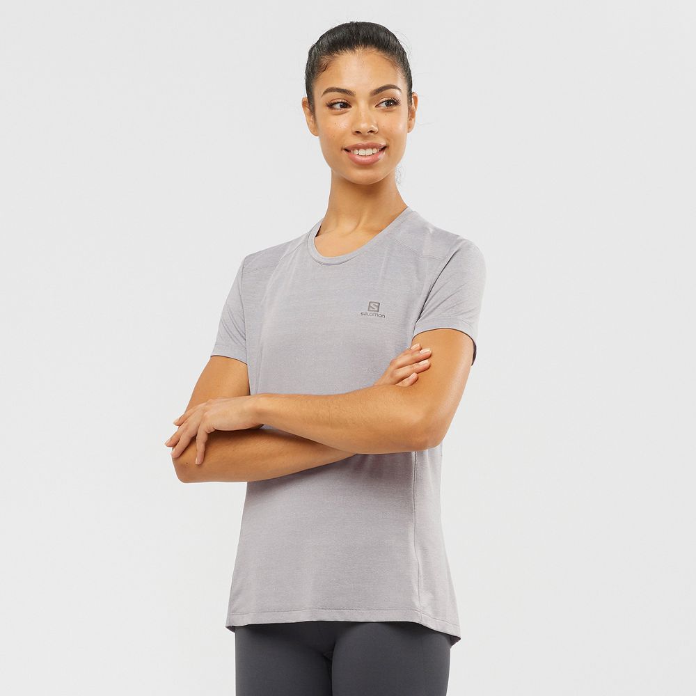 Camisetas Salomon Mujer Gris - Salomon Argentina XA W,561094-BIU